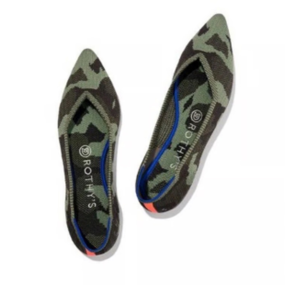 Rothy's The Point in Olive Camo - NWOT